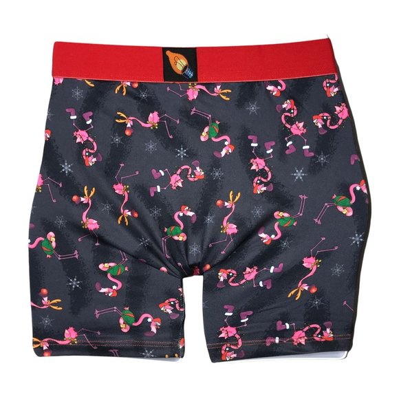 NWT Crazy Boxer 2 Pack Funny Santa Flamingo Christmas Holiday Underwear Men's S - Picture 5 of 10